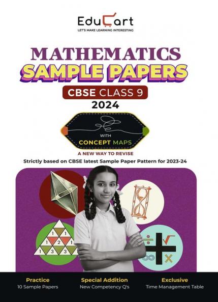 Educart CBSE Mathematics Class 9 Sample Paper 2023-24 (Introducing Revision Maps and Past Year Papers) 2024
