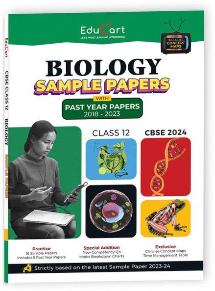 Educart CBSE Biology Class 12 Sample Paper 2023-24 (Introducing Revision Maps and Past Year Papers)