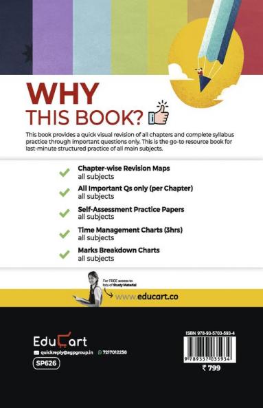 Educart CBSE Class 12 Final Revision Book 2025 - Accountancy + Business Studies + Economics + English Core (2024-25)