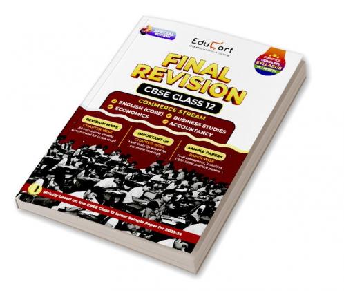 Educart CBSE Class 12 Final Revision Book 2025 - Accountancy + Business Studies + Economics + English Core (2024-25)