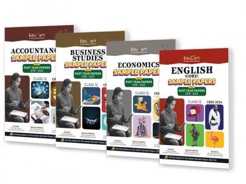 Educart Cbse Class 12 Sample Papers Bundle - Accountancy Business Studies Economics & English 2023-24 (Introducing Revision Maps And Past Year Papers) 2024