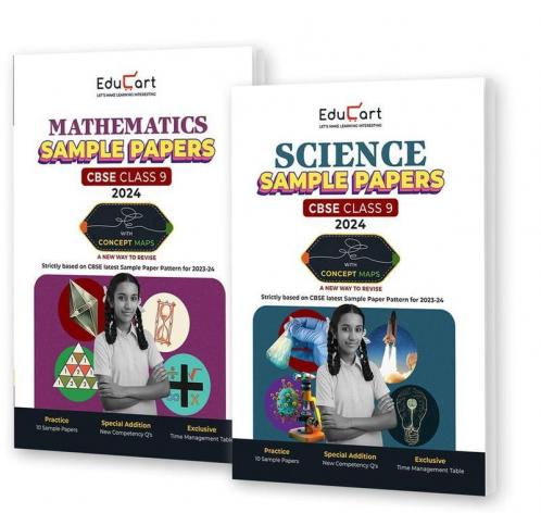 Educart Cbse Class 9 Sample Papers Bundle - Science & Maths 2023-24 (Introducing Revision Maps And Past Year Papers) 2024