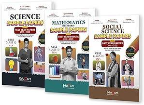 Educart CBSE Class 10 Sample Papers Bundle - Science Mathematics Standard & Social Science 2023-24 (Introducing Revision Maps and Past Year Papers) 2024