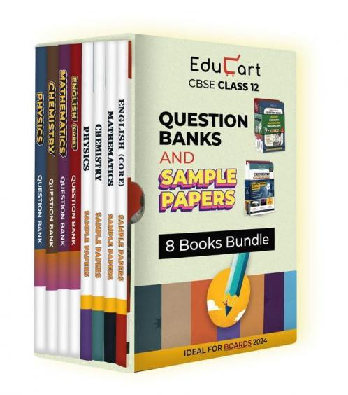 Educart Cbse Class 12 Sample Papers + Question Bank 2023-24 Bundle - Physics Chemistry Mathematics And English (8 Books)