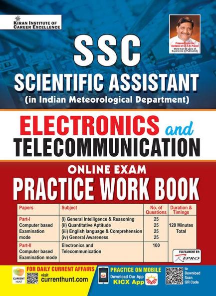SSC Scientific Assistant Electronics and Telecommunication Online Exam Practice Work Book