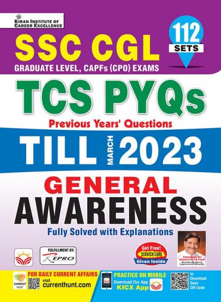SSC CGL General Awareness TCS PYQs Till March 2023 Tier 1 & Tier 2 Solved Papers (English Medium)