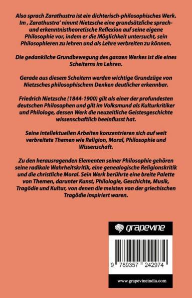 Also sprach Zarathustra: Ein Buch für Alle und Keinen