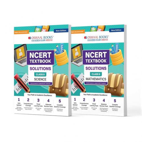 Oswaal NCERT Textbook Solution Class 9 Science & Mathematics | Set of 2 Books | For Latest Exam