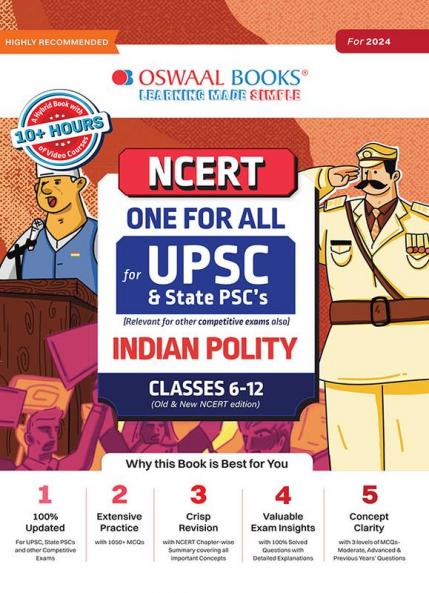 NCERT One for All for UPSC and State PSC's Indian Polity Classes 6 to 12 (Old and New NCERT Edition)