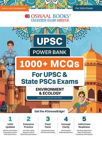 UPSC Power Bank:1000+ MCQs for UPSC and State PSCs and exams Environment & Ecology (For Latest Edition)