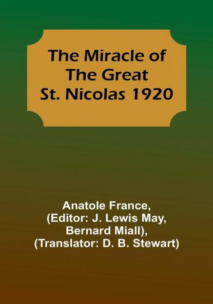 The Miracle of the Great St. Nicolas 1920