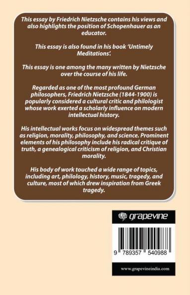 Schopenhauer as Educator