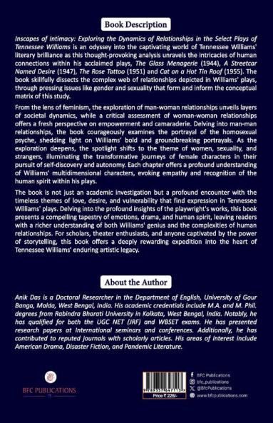 Inscapes of Intimacy: Exploring the Dynamics of Relationships in the Select Plays of Tennessee Williams