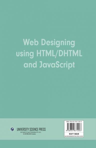 Web Designing using HTML DHTML and JavaScript