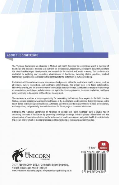 CONFERENCE PROCEEDINGS (BOOK OF ABSTRACTS) NATIONAL CONFERENCE ON ADVANCES IN MEDICAL AND HEALTH SCIENCES