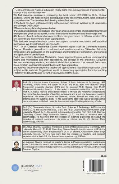 Classical & Statistical Mechanics