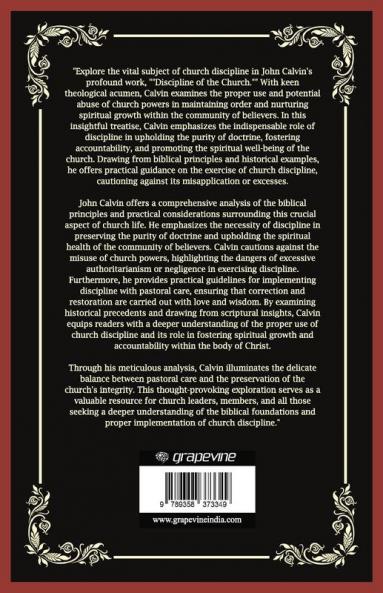 Discipline of the Church: Use and Abuse of Church Powers (Grapevine Press)