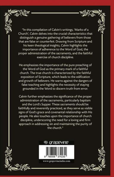 Marks of a Church: Distinguishing Between a True and False Church (Grapevine Press)