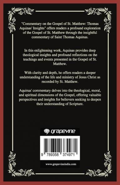 Commentary on the Gospel of St. Matthew