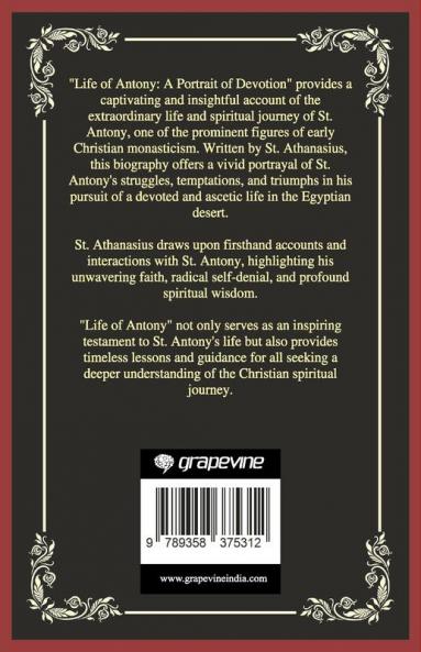 Life of Antony: A Portrait of Devotion (Grapevine Press)