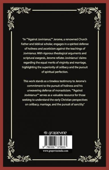 Against Jovinianus: Contending for Holiness (Grapevine Press)