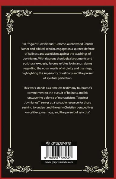 Against Jovinianus: Contending for Holiness (Grapevine Press)