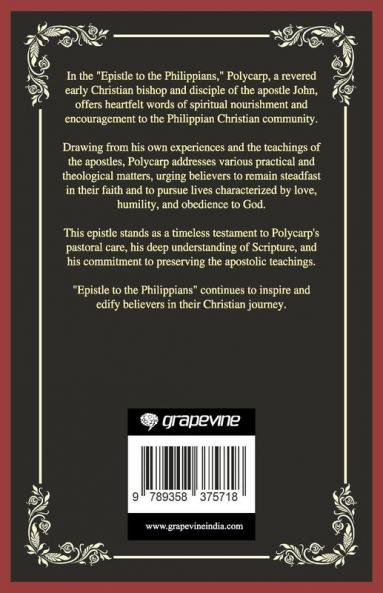 Epistle to the Philippians: Words of Spiritual Nourishment (Grapevine Press)