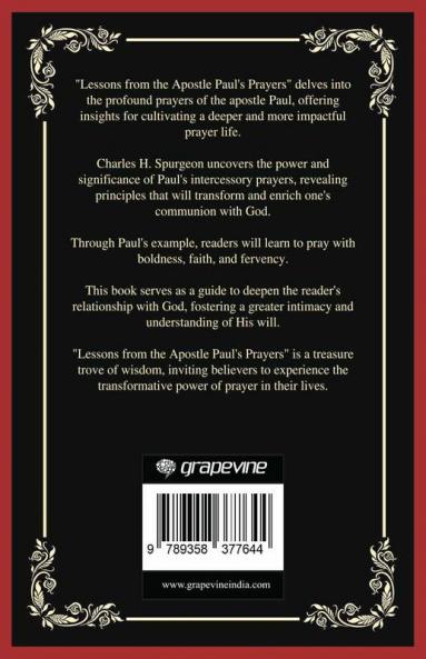 Lessons from the Apostle Paul's Prayers: Insights for a Deeper Prayer Life (Grapevine Press)