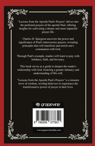 Lessons from the Apostle Paul's Prayers: Insights for a Deeper Prayer Life (Grapevine Press)