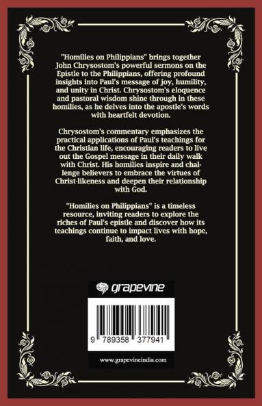 Homilies on Philippians: Joy in Suffering Unity in Christ (Grapevine Press)