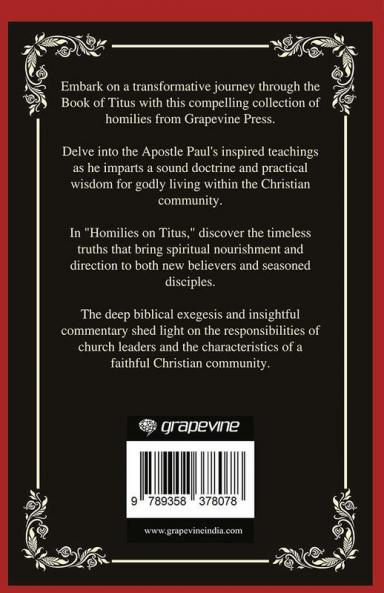 Homilies on Titus: A Sound Doctrine and Godly Living (Grapevine Press)