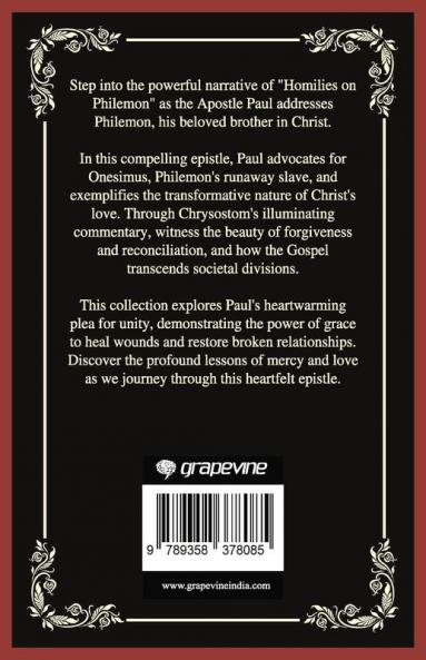 Homilies on Philemon: A Tale of Forgiveness and Reconciliation (Grapevine Press)
