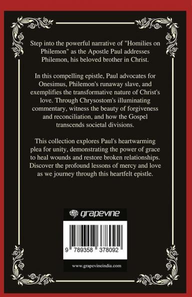 Homilies on Philemon: A Tale of Forgiveness and Reconciliation (Grapevine Press)