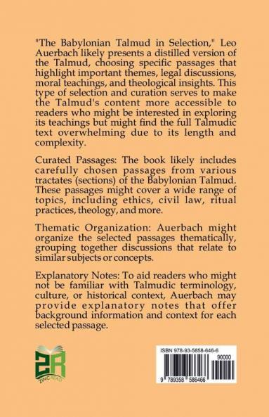 The Babylonian Talmud in Selection