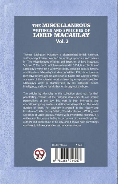 The Miscellaneous Writings And Speeches Of Lord Macaulay Vol.2