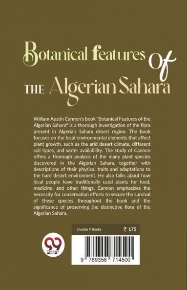 Botanical Features Of The Algerian Sahara