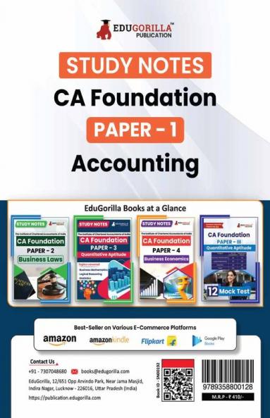 CA Foundation Paper 1 : Accounting Study Notes for Complete Preparation | According to the New Syllabus 2024 by ICAI