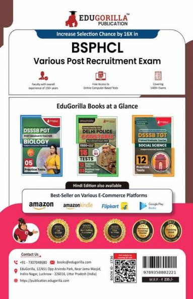 BSPHCL Various Post Recruitment Exam 2024 | Technician Grade III Jr. Accounts Clerk etc. | 40 Practice Tests (1800+ Solved MCQs) | Free Access to Online Tests