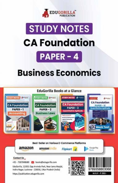 CA Foundation Paper 4 : Business Economics Study Notes for Complete Preparation | According to the New Syllabus 2024 by ICAI