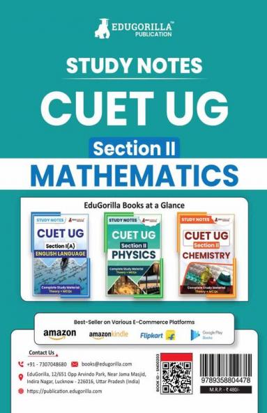 CUET UG Section II : Mathematics Study Notes 2024 with Theory + Practice MCQs for Complete Preparation (SCQP19) | Conducted by NTA