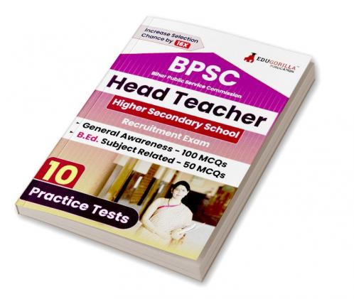 BPSC Bihar Head Teacher Recruitment (B.Ed) 2024 | 10 Full Length Mock Tests (1500 MCQs) for Preparation | Including Access to Online Test Series