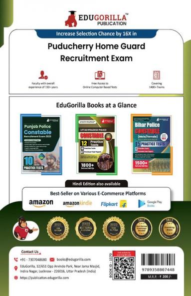 Puducherry Home guard Recruitment Exam Book 2023 (English Edition) - 15 Practice Tests (1500+ Solved MCQs) with Free Access To Online Tests
