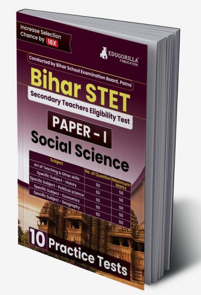 Bihar STET Paper 1 : Social Science 2024 (English Edition) - Secondary Class 9 & 10 - Bihar School Examination Board (BSEB) - 10 Practice Tests with Free Access To Online Tests