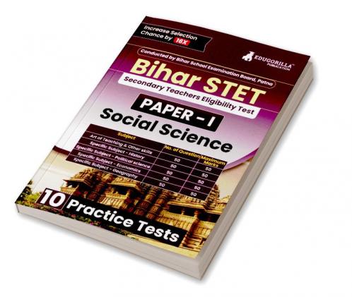 Bihar STET Paper 1 : Social Science 2024 (English Edition) - Secondary Class 9 & 10 - Bihar School Examination Board (BSEB) - 10 Practice Tests with Free Access To Online Tests