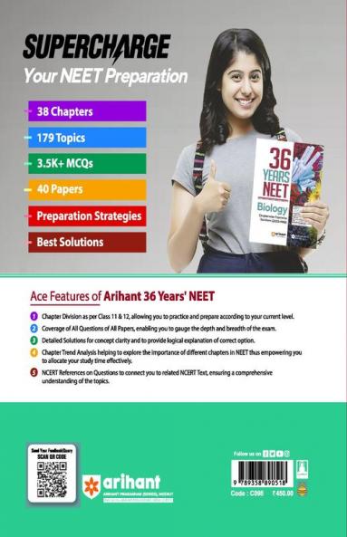 36 Years' Chapterwise Topicwise Solutions NEET Biology 1988-2023