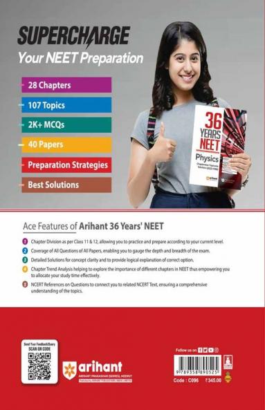 36 Years' Chapterwise Topicwise Solutions NEET Physics 1988-2023
