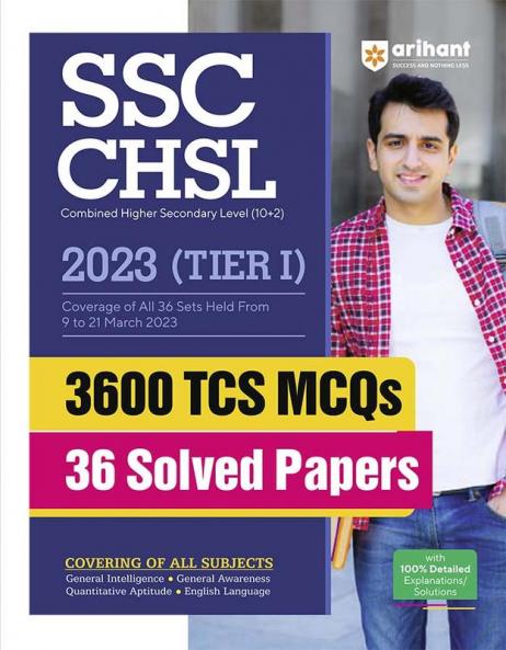 SSC CHSL (10+2) 2023 Tier-I | 36 Solved Papers (3600 TCS MCQs) | English Medium