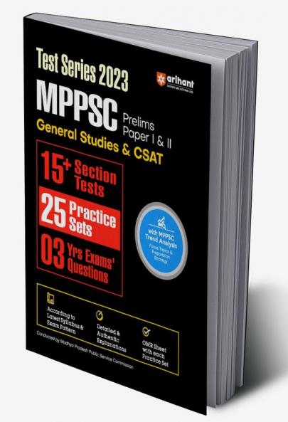 MPPSC Prelims General Studies & CSAT (Paper 1 & 2 | 15 Sectional Test, 25 Practice Sets & 3 Solved Papers | English Medium