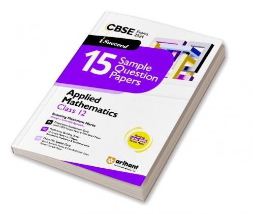 Arihant CBSE Sample Question Paper Class 12 Applied Mathematics Book For 2024 Board Exam