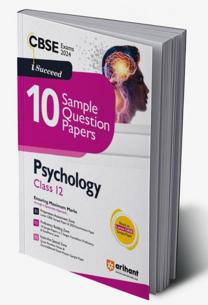 Arihant CBSE Sample Question Paper Class 12 Psychology Book for 2024 Exam